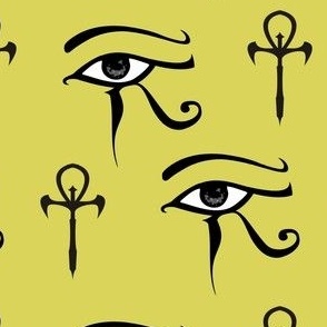Horus and Ankh Yellow Gold
