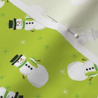 Festive Snowmen (Light Green)