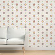Oversized Abstract Psychedelic Floral Print 1 - White