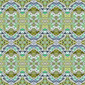 A Patch of Spring Garden (zig zag patchwork blocks of green)