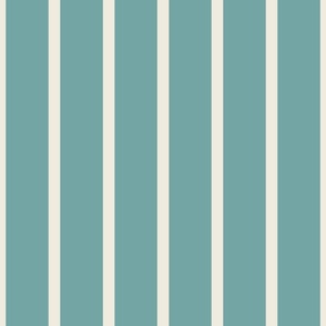 (M) Heritage pinstripe in sea green blue teal off white stripes