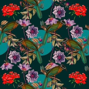 Bold Moody Florals and Birds