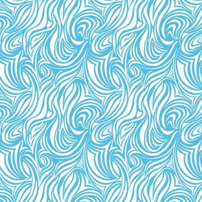 Beachy blue and white ripple swirl. 
