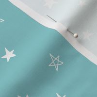 Medium: Stars White on Turquoise