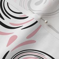 White and Pink Spiral Pattern