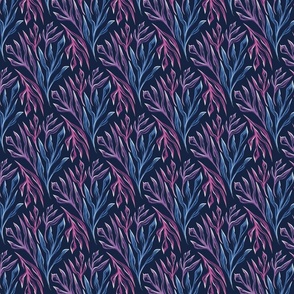 Lilac Forest (blue, pink, lilac leaves)