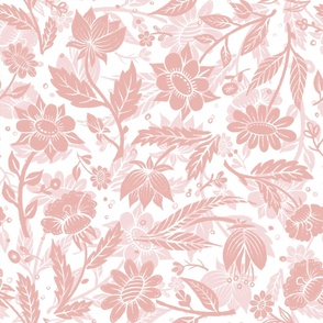 (L) Warm soft ditsy Floral in risky pink