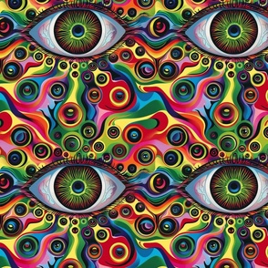 Psychedelic Gaze: Eye-Centric Abstract Pattern