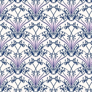 Anya Art Deco Arches (Small Scale) in the Blueberry Fizz Colour way from the Japanese Anemone Collection.