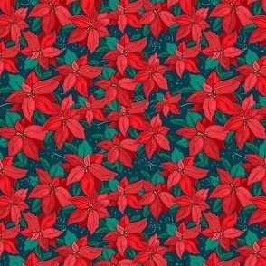 (M) Christmas Red Poinsettia Flowers