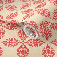 Floral Damask Design Wallpaper