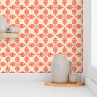 Floral Damask Design Wallpaper