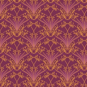 Anya Art Deco Arches (Small Scale) in the Raspberry Smoothie Colour way from the Japanese Anemone Collection.