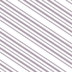 Diagonal Stripes in Purple on White 