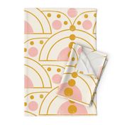 Abstract Modern Boho Rainbows -  Warm Minimalsim 2402221165 -beige_ cream_ orange