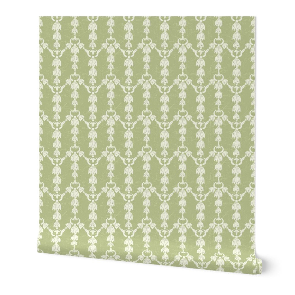 Pretty Green Damask Design