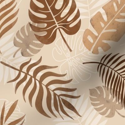 Minimal Tropical leaves mural