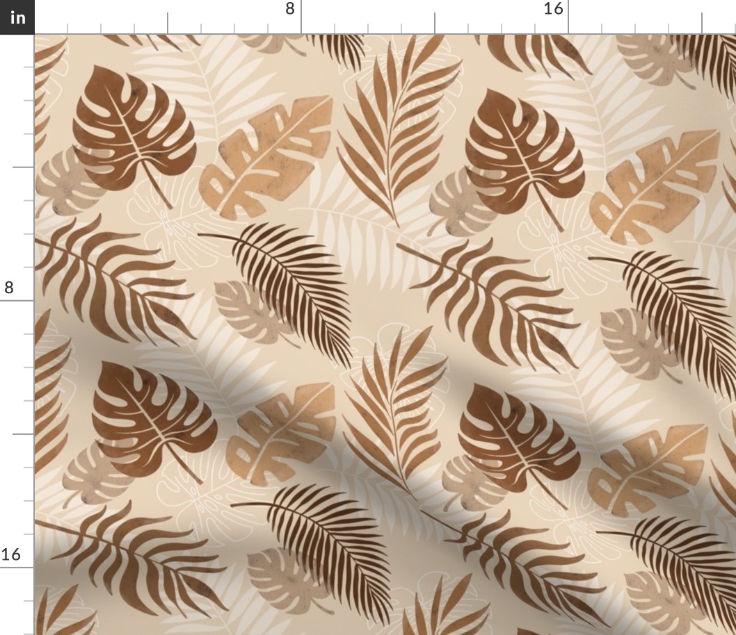 Minimal Tropical leaves mural