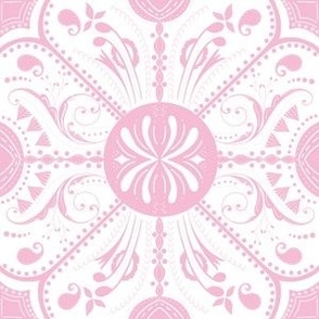 Folk Art Medley Pastel Pink and White