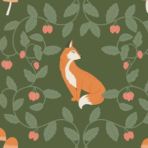 Fox in a Berry Patch - Large