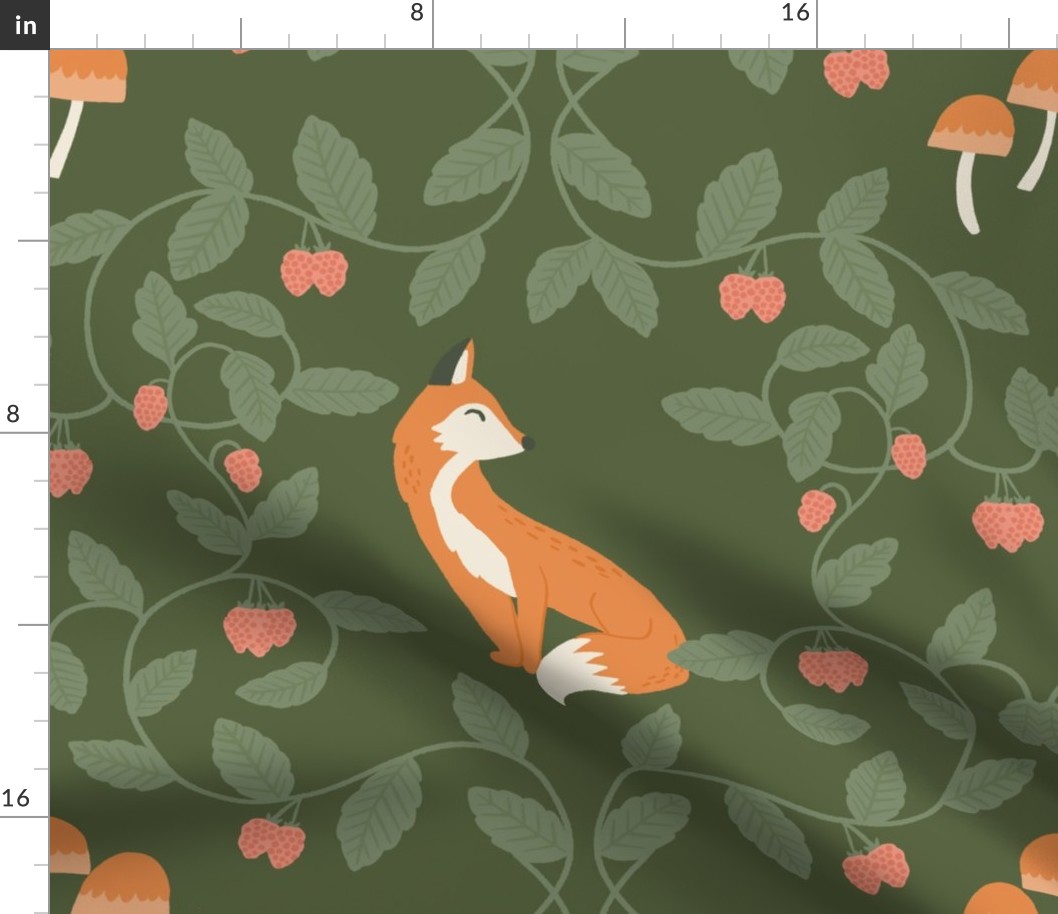 Fox in a Berry Patch - Large
