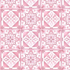 Pink,red,mosaic Mediterranean tiles 