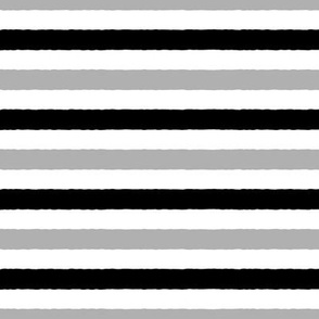 1/2 inch Grey, Black, and White Stripes Horizontal