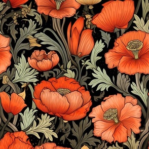 Alexis - Poppy Floral Pattern