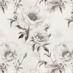 Alice - Farmhouse Gray Floral Print