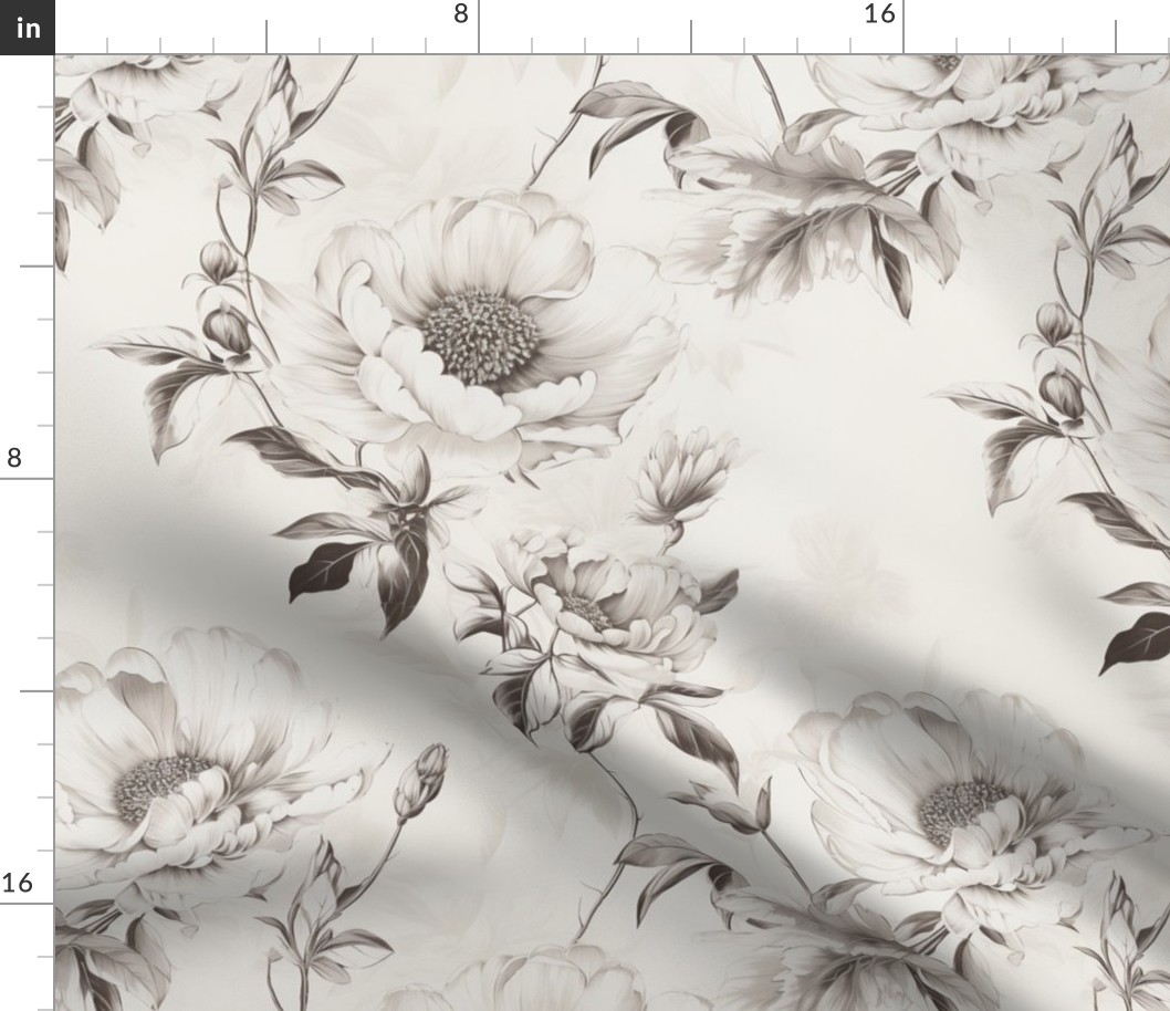 Alice - Farmhouse Gray Floral Print
