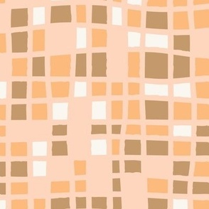 Relaxed Mosaic Grid-Earthy Pale Palette-Medium Scale