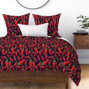 Chilly pappers summer red and black pattern