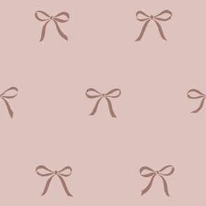 (M) Sweet Bella Ribbon Bows in Dusty Mauve Pink