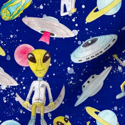 Friendly Aliens in Space (medium)