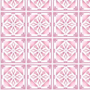Pink tiles,Mediterranean,mosaic art