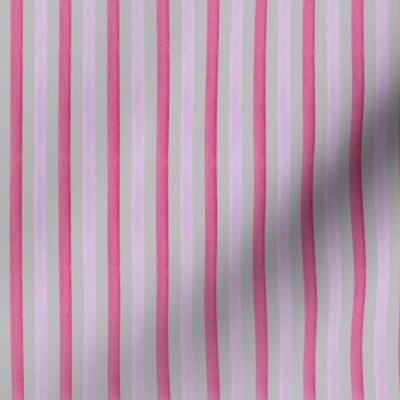 Raspberry crush Watercolour stripes gray