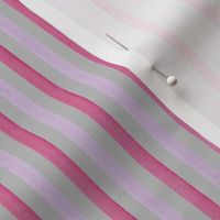 Raspberry crush Watercolour stripes gray
