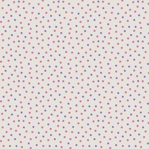 Raspberry crush Watercolour spots ecru