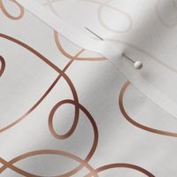 Rose Gold Calligraphy Lines and Loops, x-small