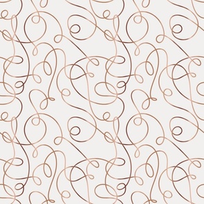 Rose Gold Calligraphy Lines and Loops, x-small