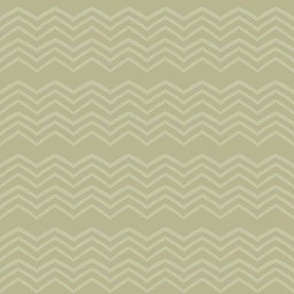 Zig zag or chevron design in a monochromatic shade of light olive green