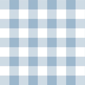Medium Gingham  Slate Blue  2 Inch Stripes