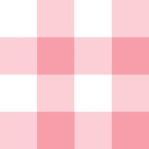 Medium Gingham in Dark Pink  2 Inch wide Stripes