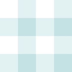 Gingham in Light Mint  2 inch wide Stripes