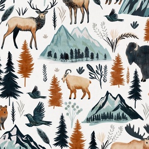National Parks - Banff in white L