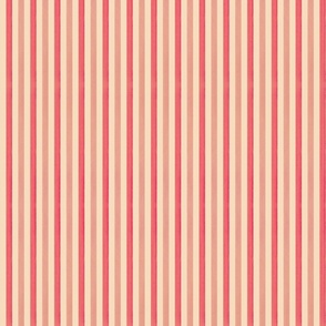 Vintage style Raspberry Crush watercolour stripes, cream and red
