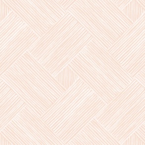 Warm minimalist pencil drawn tiles - white on peach