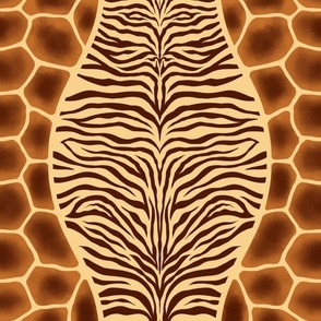 Natural Zebra - giraffe animal print