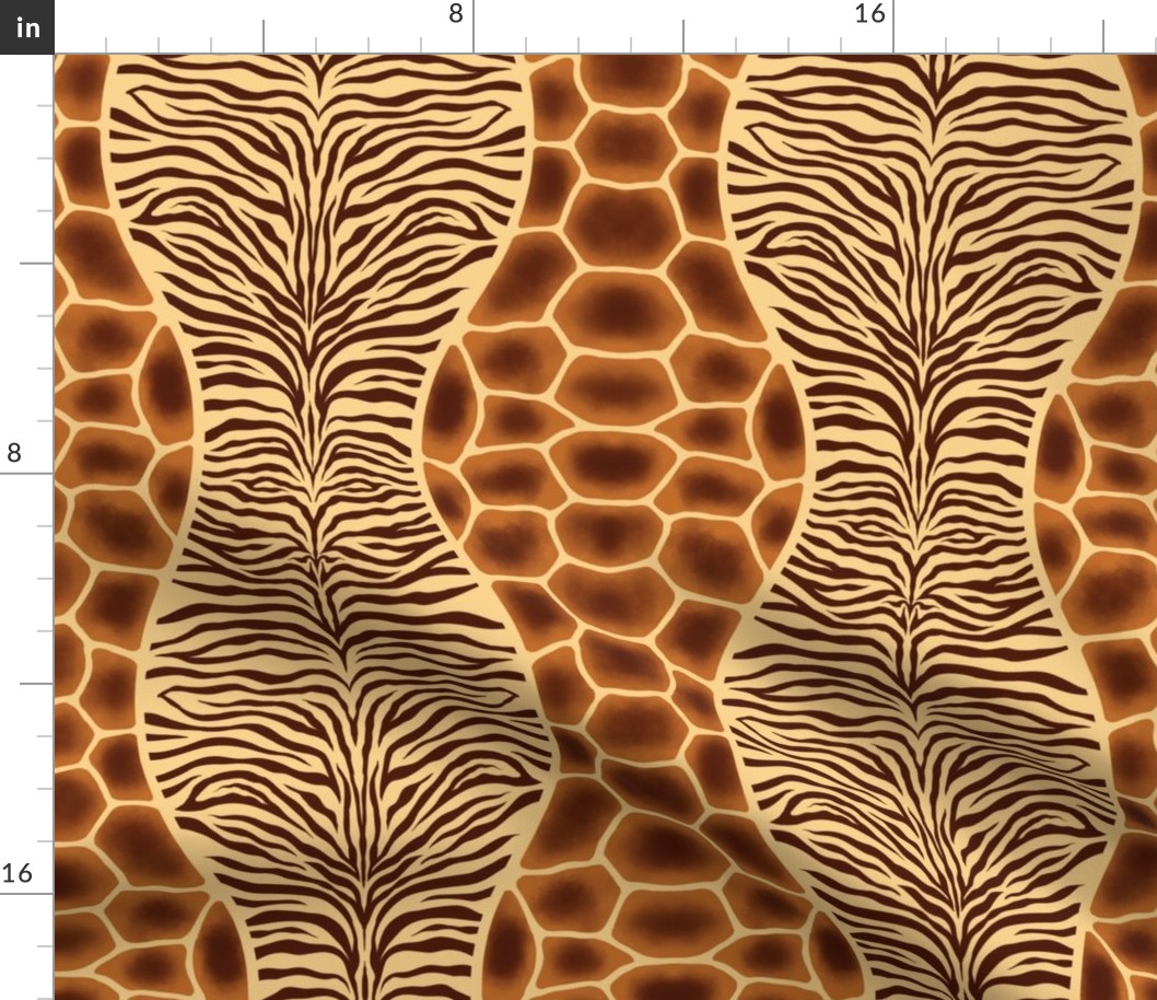 Natural Zebra - giraffe animal print