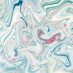 Sway Marble blue green pink medium scale